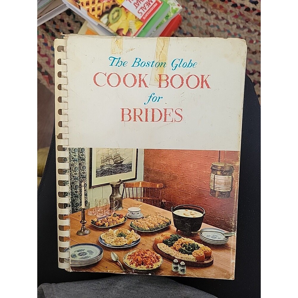 The Boston Globe Cook Book for Brides 1963 Vintage Recipes Spiral Bound Desserts